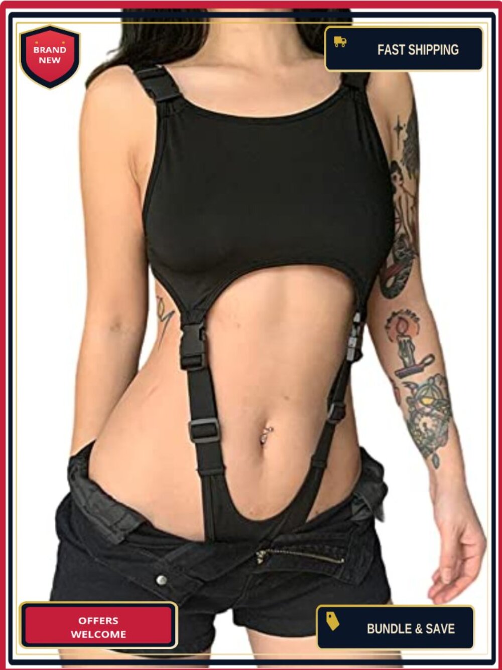 Sexy Anime Cosplay Lingerie Jumpsuit Babydoll Sleeveless Teddy